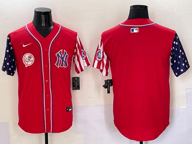 Men New York Yankees Blank Red a generation of national flags Jointly Name 2025 Nike MLB Jersey style 7->new york yankees->MLB Jersey